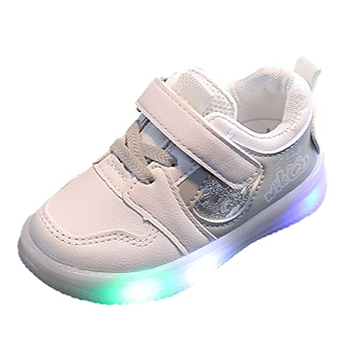 Leuchtende Schuhe Kinder Turnschuhe Sneaker Unisex Leicht Hallenschuhe Sportschuhe Blink Schuhe Casual Kinderschuhe Mädchen Gummisohle Baby Schuhe Klettverschluss Freizeitschuhe von TDEOK