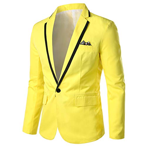 TDEOK Anzugjacke Herren Regular Fit Einfarbig Sakko Business Elegant Blazer KnöPfe Sakko üBergang Casual Blazer Freizeit Anzugmantel Modern Anzugjacke für Party Datum Abschlussball Hochzeit von TDEOK