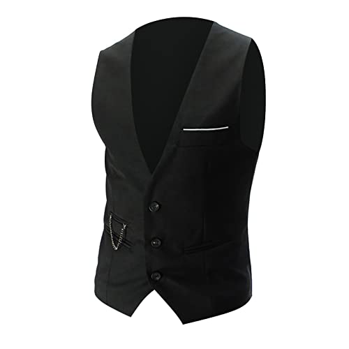 TDEOK Anzugweste Für Herren Elegant Hochzeit Weste Klassische Einfarbig Casual Businessweste Formelle Smoking Anzugwesten Mit Taschen Leichte Freizeitweste Klassische Business Weste TDEOK Anzugweste Für Herren Elegant Hochzeit Weste Klassische Einfarbig Casual Businessweste Formelle Smoking Anzugwesten Mit Taschen Leichte Freizeitweste Klassische Business Weste von TDEOK