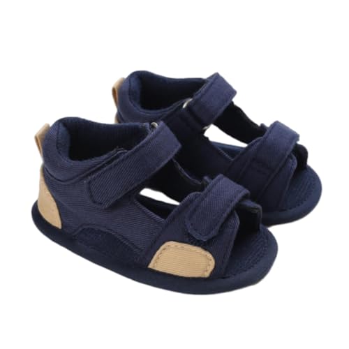 TDEOK Baby Mädchen Sandalen Gummisohle Outdoor Erste Kleinkind Mädchen Sommerschuhe Schuhe Für Kinder (Navy, 22 Infant) von TDEOK