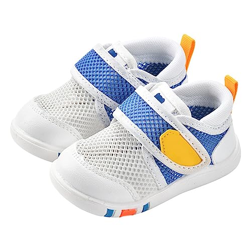 TDEOK Baby-Sandalen für und Mädchen, Neugeborene, Frühling und, Sportschuhe, niedlich, rutschfest, weicher Boden, Mesh-Kleinkind-Sandalen Kinder Sandalen Junge (Blue, 22 Infant) von TDEOK