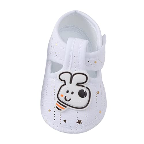 TDEOK Babyschuhe Mode weiche Sohle Kleinkind Kleid niedlichen Druck Prinzessin Schuhe Kleinkind Schuhe Kinder Sneaker 26 (White, 18.5 Infant) von TDEOK