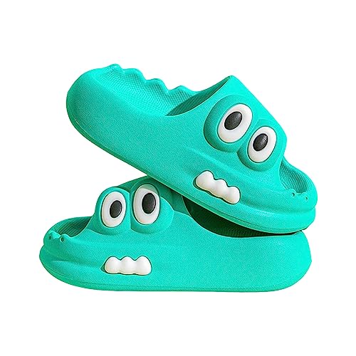 TDEOK Kinder Kinder Kleinkind Mädchen Cratoon Wasser Sandalen Slip Rutschfeste Dusche Badezimmer Slipper Sandalen Hausschuhe Kinder 36 (Light Blue, 28.5 Little Kid) von TDEOK