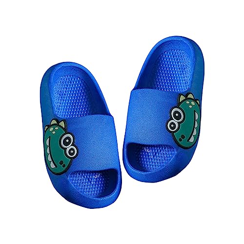 TDEOK Kinder Kinder Kleinkind Mädchen Cratoon Wasser Sandalen Slip Rutschfeste Dusche Badezimmer Slipper Sandalen Hausschuhe Pfoten Kinder (Blue, 30 Little Kid) von TDEOK