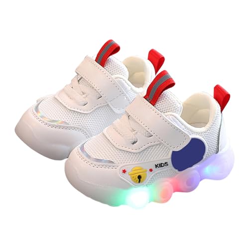 TDEOK Kinderschuhe Leuchtende Schuhe LED Leuchtende Sportschuhe Freizeitschuhe Atmungsaktive Baby-Kinderschuhe Sneaker Jungs 36 (White, 6-9 Months) von TDEOK