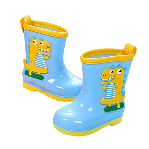 TDEOK Kleinkind Kinder wasserdichte Regenstiefel Cartoon Infant Mädchen PVC Regenstiefel wasserdichte rutschfeste Schuhe Outdoor-Schuhe Kinder Schuhe Winter (Blue, 4-5 Years) von TDEOK