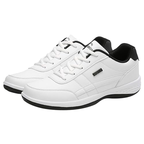 TDEOK Laufsneaker für Herren, Freizeitschuhe, Sportschuhe, atmungsaktiv, Bequeme Wanderschuhe, Schwarz Schuhe Herren Rot Hoch (White, 50) von TDEOK