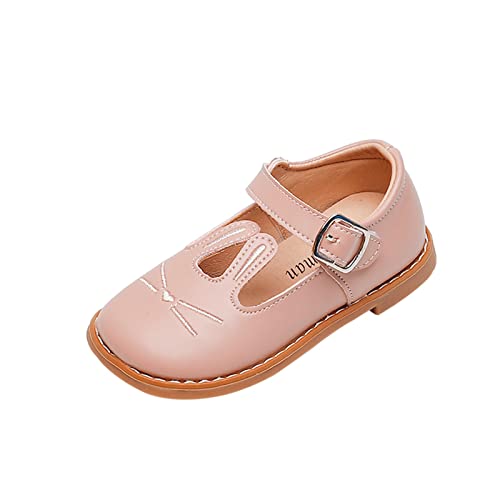 TDEOK Mädchen Kaninchen Design weiche runde Zehen Prinzessin Kleid flache Schuhe (Kleinkind/kleines Kind) Fahrrad Sandalen Damen (B, 26.5 Little Kids) von TDEOK