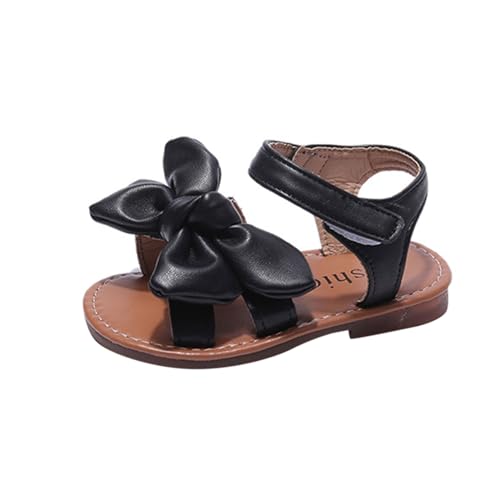 TDEOK Mode Frühling Sommer Zehe einfarbig Schleife Kinder Freizeitschuhe Badeschuhe Kinder (Black, 26 Toddler) von TDEOK