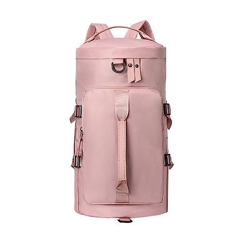 TDEOK Sporttasche für Damen und Herren, Sport-Reisetasche mit Schuhfach und Nassfach, Übernachtungstaschen für Yoga, Reisen, Schwimmen, Camping, leicht Stoff Taschen Damen (Pink, One Size) von TDEOK