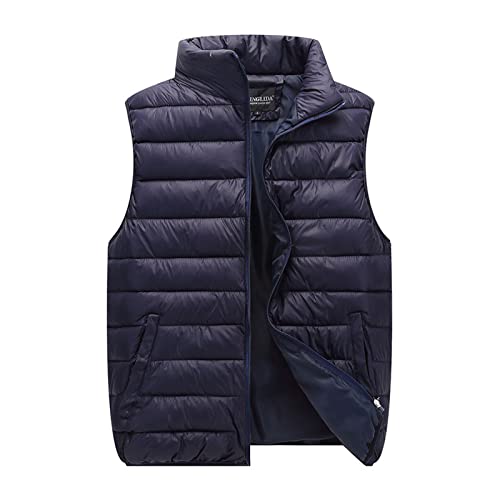 TDEOK Steppweste Herren Leicht üBergrößE - Daunenweste Herren Mit Kapuze Winterweste Outdoor äRmellose Weste Stehkragen üBergangsjacke Winterjacke-Herrenwesten Vest Sportweste-Outdoorweste FüR MäNner von TDEOK