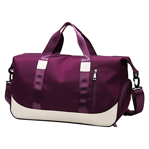 TDEOK Taschen für Frauen Handgepäck Reisetasche Sporttasche Sporttasche Reisetasche für Frauen Taschen Damen Groß Shopper (Red, One Size) von TDEOK