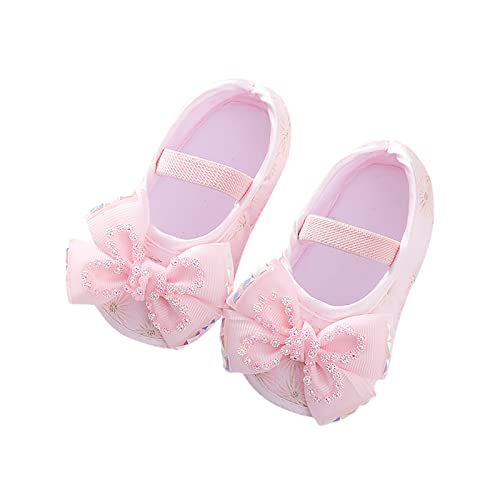 TDEOK Walkers Schuhe Kleinkinderschuhe Kleinkinderschuhe Mädchen Weiche Kinder Prinzessin Baby Turnschuhe Herren Festliche Kleidung (Pink, 19 Toddler) von TDEOK