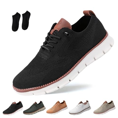 Breeze Urban Shoes for Men, Mens Wear Breeze Shoes, Urban - Ultra Comfortable Shoes Mesh Breathable Dress Sneakers Wearbreeze Shoes(Schwarz,42 EU) von TDIZCRRT