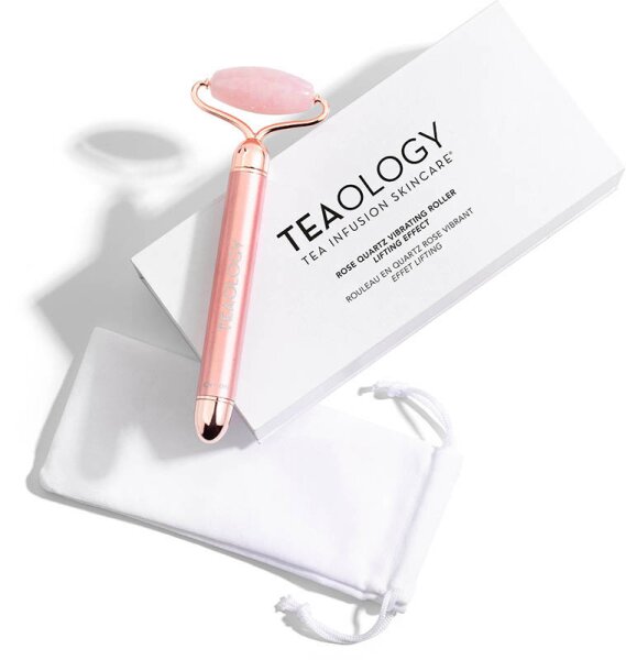 TEAOLOGY Face Care Vibrating Rose Quartz Lifting Roller von TEAOLOGY