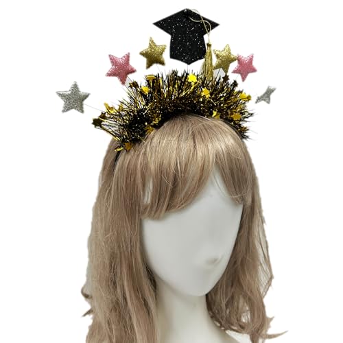 TEBI Kopfschmuck für Absolventen, Studenten und Profis, niedliches Abschlussband, Party-Kopfbedeckung für festliche Anlässe, Größe Stirnband von TEBI