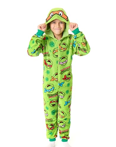 TEENAGE MUTANT NINJA Turtles Jungen-Strampler | Schlafanzug mit Kapuze und austauschbaren Masken für Kinder mit Charakter-Grafikdruck | TMNT-Pyjama-Nachtwäsche TEENAGE MUTANT NINJA Turtles Jungen-Strampler | Schlafanzug mit Kapuze und austauschbaren Masken für Kinder mit Charakter-Grafikdruck | TMNT-Pyjama-Nachtwäsche von TEENAGE MUTANT NINJA
