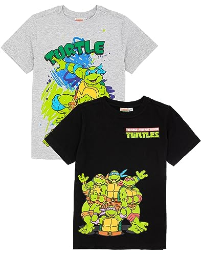 Teenage Mutant Ninja Turtles T-Shirt 2 Pack Kinder graues schwarzes Top Teenage Mutant Ninja Turtles T-Shirt 2 Pack Kinder graues schwarzes Top von Teenage Mutant Ninja Turtles