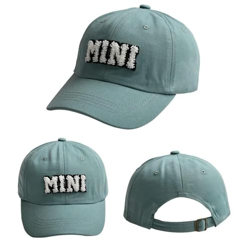 TEMKIN Basecap Mütze Mama Baseballkappen Für Frauen Verstellbare Mama Mini Brief Snapback Dad Hut Süße Eltern-Kind-Hüte-Jungen Mädchen Sommerknochen-Grüne Mini-Einheitsgröße von TEMKIN