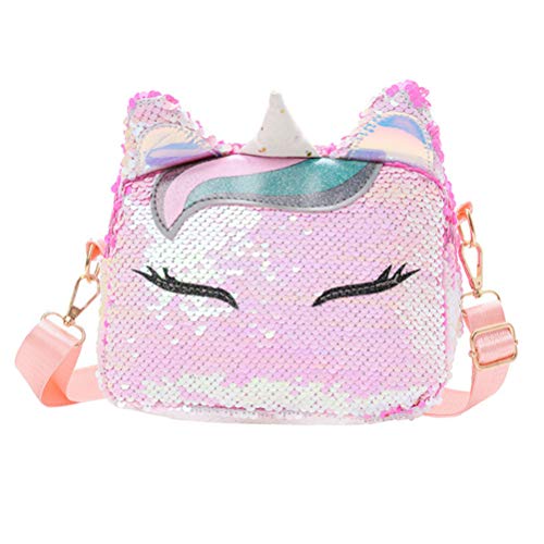 TENDYCOCO Einhorn-Crossbody-Geldbörse – Glitzer-Pailletten-Einhorn-Umhängetasche Handtasche Messenger Bag Für Mädchen von TENDYCOCO