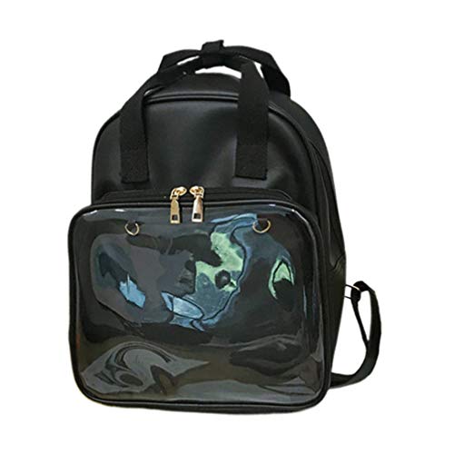 TENDYCOCO klarer rucksack ita tasche diy transparenter schulrucksack pvc bookbag für frauen mädchen von TENDYCOCO