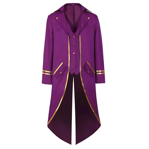 TENZHVXI Steampunk Jacke Herren Frack Viktorianisch Renaissance Steampunk Kostüm Mittelalterlicher Piraten Mantel Halloween Kostüm TENZHVXI Steampunk Jacke Herren Frack Viktorianisch Renaissance Steampunk Kostüm Mittelalterlicher Piraten Mantel Halloween Kostüm von TENZHVXI