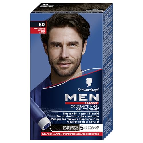 colorante per capelli in gel senza ammoniaca men perfect n 80 castano nero naturale von Schwarzkopf