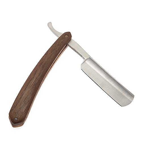TEUOPIOE Palisander Klassisches Holzmaserung Barber Rasierer Straight Edge Rasierklingen Rasier Messer von TEUOPIOE