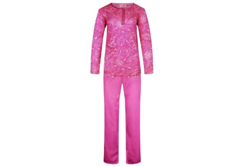 TEXEMP Pyjama Damen Pyjama Schlafanzug Set Baumwolle Langarm Nachtwäsche Lang (Set) 90% Baumwolle von TEXEMP