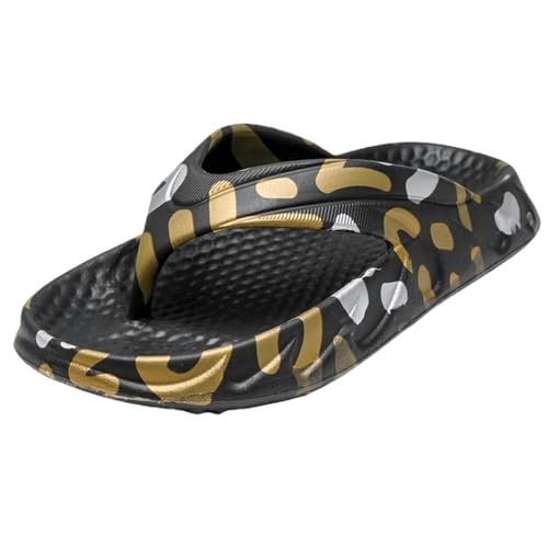 TEidea Badelatschen Herren Herrenrutschen Pantoffeln Sommer Flip Flops Mann Innenwolke Slipper Haus Schuhe Frauen Strand Sandalen Sandalen-schwarz-37-38 von TEidea