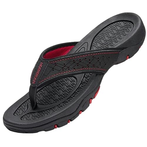 TEidea Badelatschen Herren Männer Flip Flops Strand Sandalen Männer Schuhe Flach Nicht -slip -hausschuhe Gummi Casual Schuh-b- Schwarz-40 von TEidea