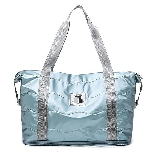 TEideaRucksack Mode Multifunktionales Baumwoll -Reisetasche - Verstellbarer Raum, Damen Hand -Duffle -Tasche, Fitnessstecher Im Fitnessstudio-Blau von TEidea