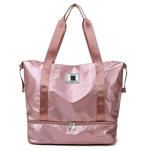 TEideaRucksack Mode Multifunktionales Baumwoll -Reisetasche - Verstellbarer Raum, Damen Hand -Duffle -Tasche, Fitnessstecher Im Fitnessstudio-Stil 2 Pink von TEidea