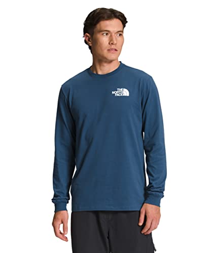 THE NORTH FACE Herren-Langarmshirt Box NSE, Shady Blue/TNF Schwarz, Mittel von THE NORTH FACE