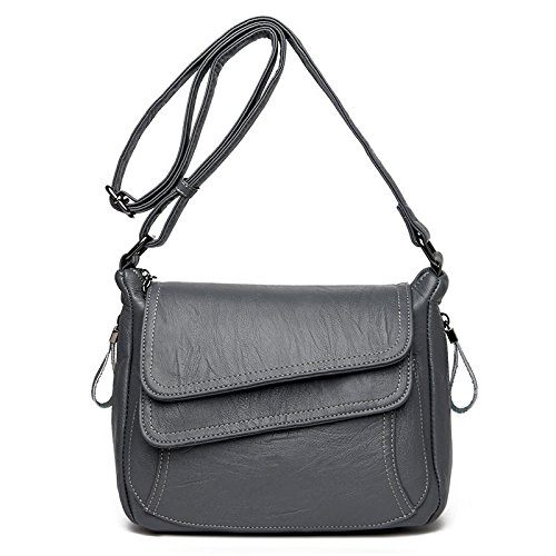Damentasche 2024 Damen-Umhängetasche, weiches Leder, Umhängetasche, kleine quadratische Tasche (Color : C2, Size : 27 * 14 * 22cm) von THEPOS