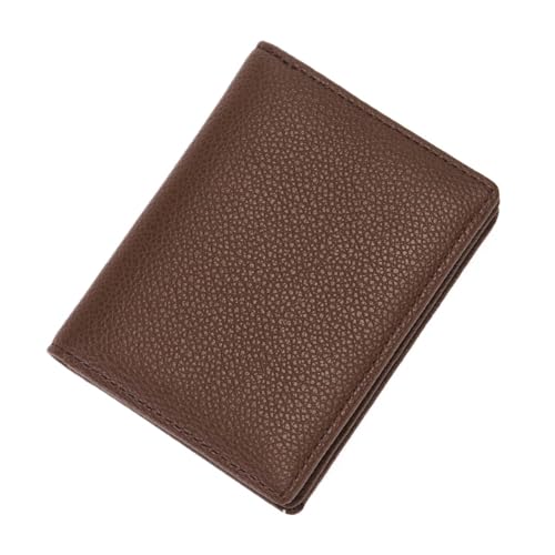 PU Leder Männer Karte Brieftaschen Karte Halter Dünne Mini Brieftasche Kleine Geld Tasche Männliche Geldbörsen Hohe kapazität(Color:Brown) von THEPOS