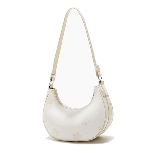 THEPOS Design Unterarm-Pendlertasche 2024, kleine, frische, modische Umhängetasche mit einer Schulter (Color : White, Size : 24 * 7 * 12cm) von THEPOS