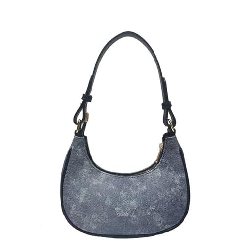 THEPOS Halbmondförmige, minimalistische Denim-Unterarmtasche, Handtasche, 2024, modische Umhängetasche (Color : C3, Size : 23 * 7 * 17.5cm) von THEPOS