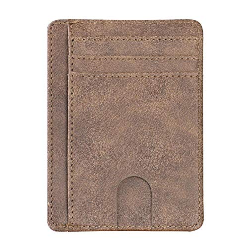 THEPOS Schlanke, blockierende Leder-Geldbörse, Kreditkartenetui, Ausweishalter, Geldbeutel for Herren und Damen, 11,5 x 8 x 0,5 cm (Color : C2) von THEPOS