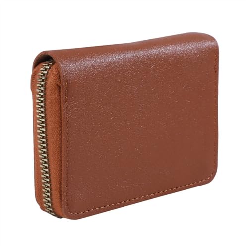 THEPOS Visitenkartenhalter-Geldbörse, große Kapazität, Damen- und Herren-Kreditkartenetui, Multi-Karten-Geldbörse(Color:Brown) von THEPOS