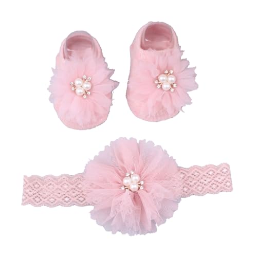 0-12m Baby Socken & Bogen Stirnband Elastische Spitze Kopfwege Kindel Elastischer Boden Socken Hautfreundliche Neugeborene Accessoires 0-12m Baby Socken & Bogen Stirnband Elastische Spitze Kopfwege Kindel Elastischer Boden Socken Hautfreundliche Neugeborene Accessoires von THINCAN