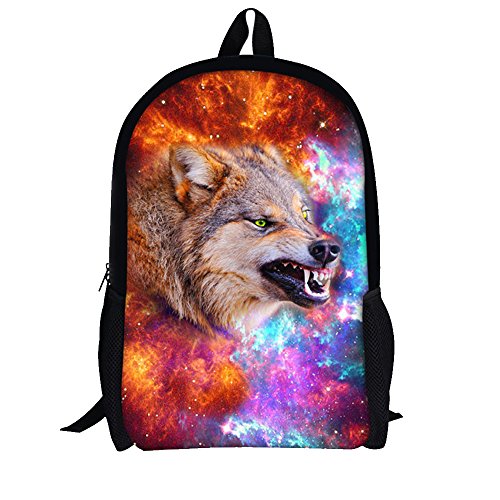 THKVSV Schulrucksack-Set, Lunch-Taschen, Federmäppchen, niedlicher Terrier-Druck, Büchertaschen, 3-teiliges Set für Kinder/Mädchen, Terrier-Set, 43,9 cm, Rucksack, Wolf1, Einheitsgröße THKVSV Schulrucksack-Set, Lunch-Taschen, Federmäppchen, niedlicher Terrier-Druck, Büchertaschen, 3-teiliges Set für Kinder/Mädchen, Terrier-Set, 43,9 cm, Rucksack, Wolf1, Einheitsgröße von THKVSV