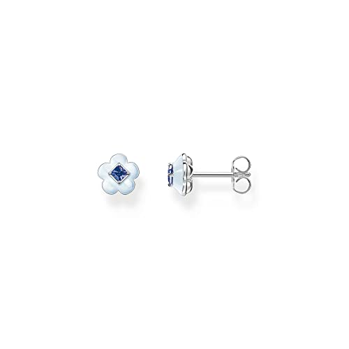 Thomas Sabo Damen Ohrstecker Blume in der Farbe Silber aus 925 Sterlingsilber mit Zirkonia, Größe: 8x8mm, H2269-496-1 von THOMAS SABO