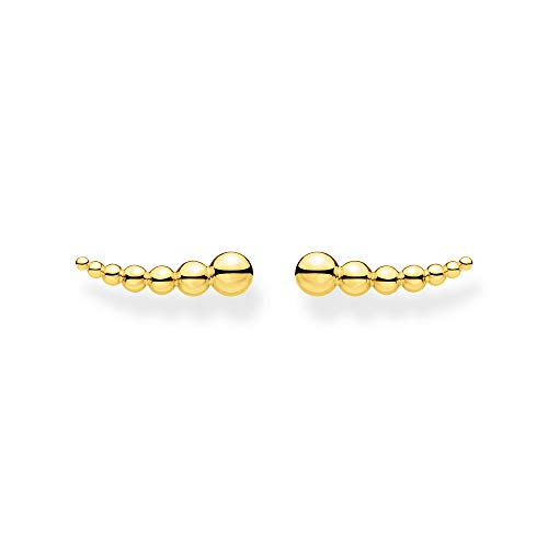 Thomas Sabo Damen Ohrringe Ear climber Kugeln gold, 925 Sterlingsilber von THOMAS SABO