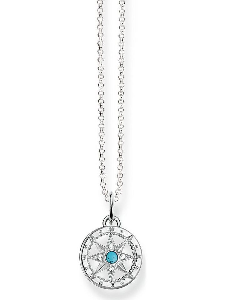 THOMAS SABO Silberkette Thomas Sabo Damen-Kette 925er Silber Zirkonia von THOMAS SABO