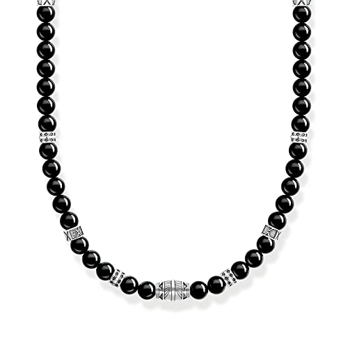 Thomas Sabo Herren Kette mit schwarzen Onyx-Beads Silber, aus 925er Sterlingsilber mit Beads aus Onyx, Länge 50cm, KE2180-507-11-L50 Thomas Sabo Herren Kette mit schwarzen Onyx-Beads Silber, aus 925er Sterlingsilber mit Beads aus Onyx, Länge 50cm, KE2180-507-11-L50 von THOMAS SABO