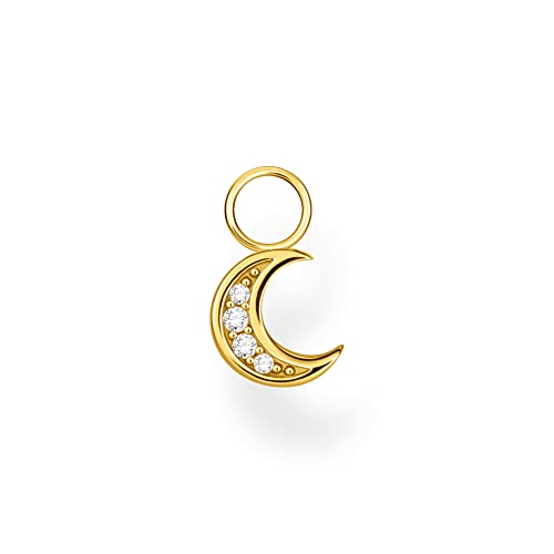 Thomas Sabo Damen Ohrring Anhänger Mond gold, 925 Sterlingsilber von THOMAS SABO