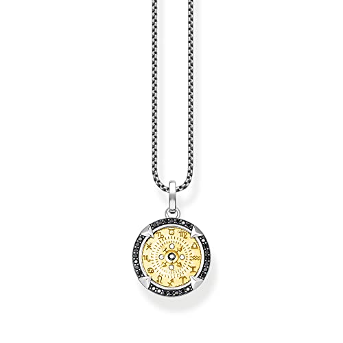Thomas Sabo Herren Kette Elements of Nature gold, aus 925er Sterlingsilber mit 750er Gelbgold-Vergoldung, mit schwarzen Zirkonia-Steinen, Länge 50cm, KE2153-849-11-L50V Thomas Sabo Herren Kette Elements of Nature gold, aus 925er Sterlingsilber mit 750er Gelbgold-Vergoldung, mit schwarzen Zirkonia-Steinen, Länge 50cm, KE2153-849-11-L50V von THOMAS SABO