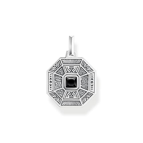 Thomas Sabo Herren Ketten Anhänger Talisman, mit schwarzem Onyx-Stein, 925er Sterlingsilber geschwärzt, Maße: 28 x 20 mm, PE950-507-11 Thomas Sabo Herren Ketten Anhänger Talisman, mit schwarzem Onyx-Stein, 925er Sterlingsilber geschwärzt, Maße: 28 x 20 mm, PE950-507-11 von THOMAS SABO
