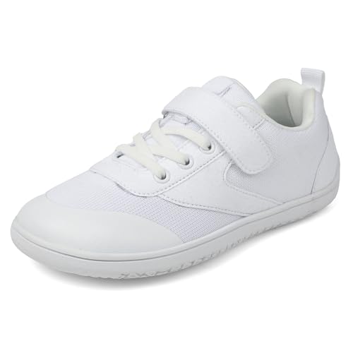 TIAROOTT Unisex Kinder Barfußschuhe Breite Junge Mädchen Minimalistische mit Klettverschluss Laufschuhe für Fitness Traillauf Freizeit Atmungsaktiv Leicht rutschfest Sneaker Komfortable,Weiß,Gr.30 TIAROOTT Unisex Kinder Barfußschuhe Breite Junge Mädchen Minimalistische mit Klettverschluss Laufschuhe für Fitness Traillauf Freizeit Atmungsaktiv Leicht rutschfest Sneaker Komfortable,Weiß,Gr.30 von TIAROOTT